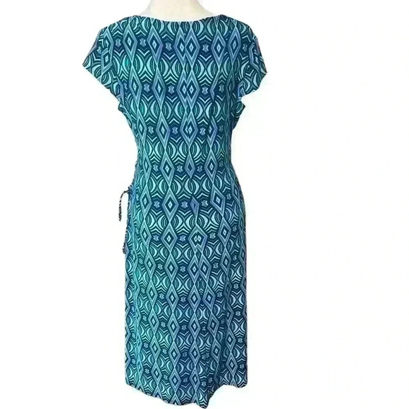 Evan Picone Mock Wrap Dress Size 10 Multicolored Career Church Brunch - Picture 4 of 12